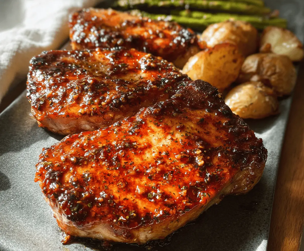 Easy Honey Garlic Baked Pork Chops Recipe