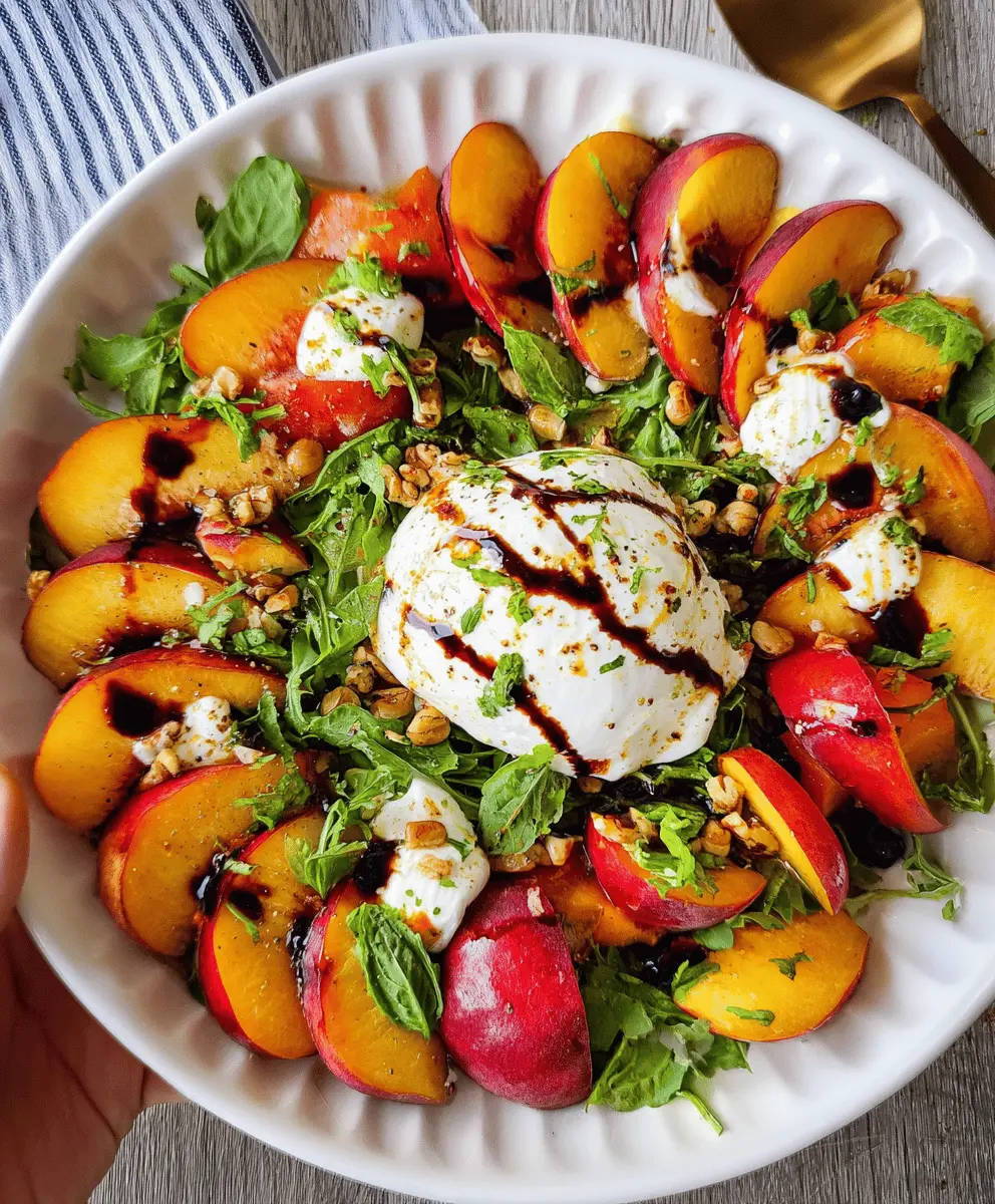 Easy Peach Burrata Salad Recipe for Summer