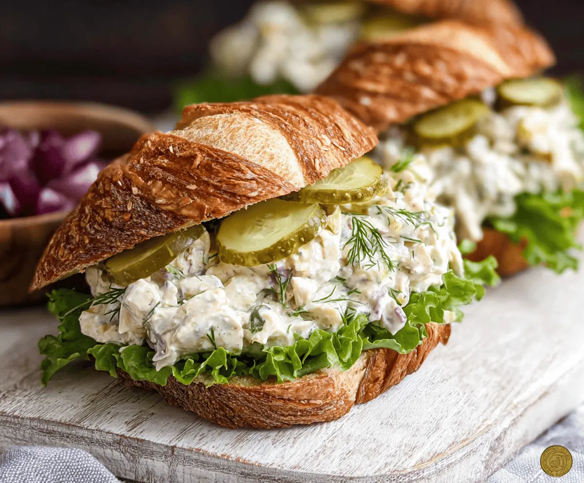 Easy Dill Pickle Chicken Salad Sandwich Recipe