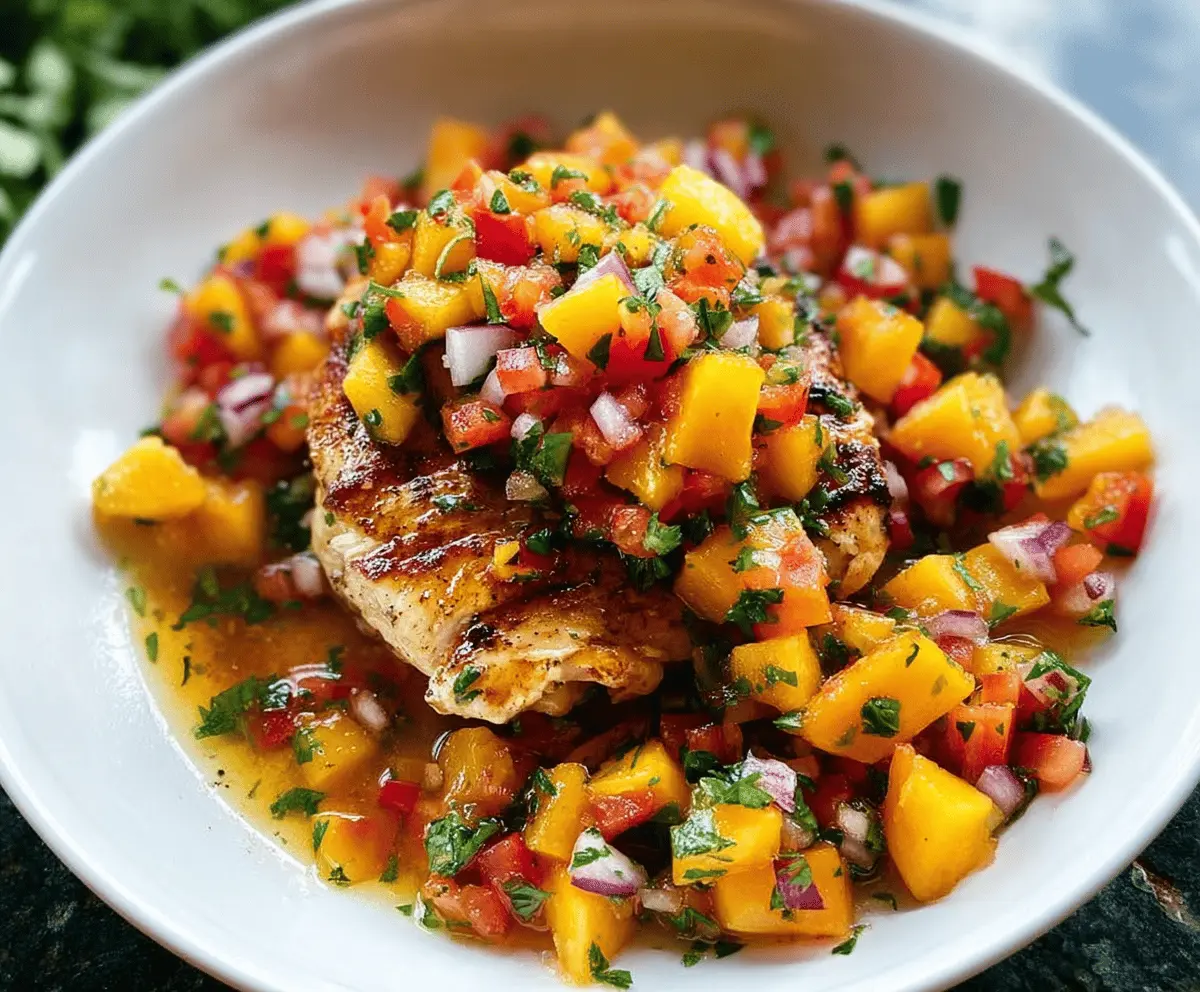 Easy Peach Salsa Chicken Recipe