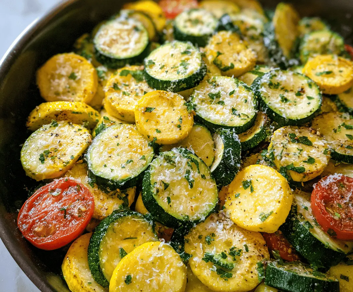 Easy Garlic Parmesan Zucchini and Squash Recipe