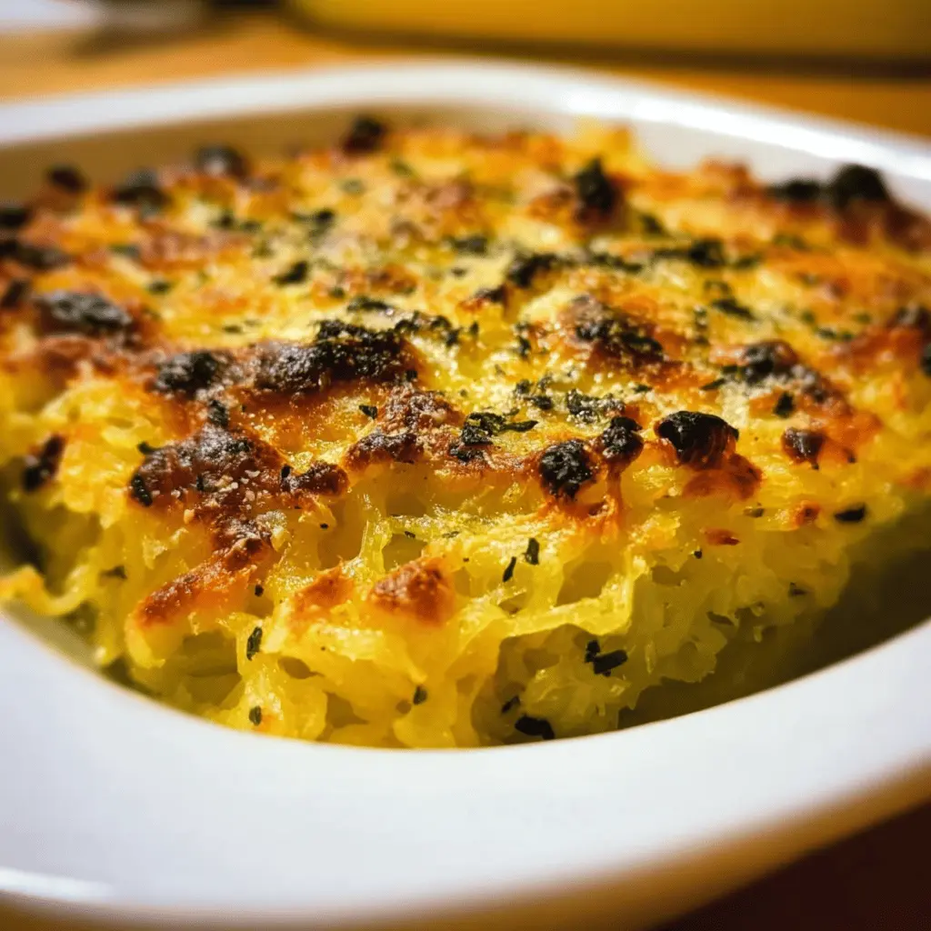 Healthy Spaghetti Squash Au Gratin Recipe