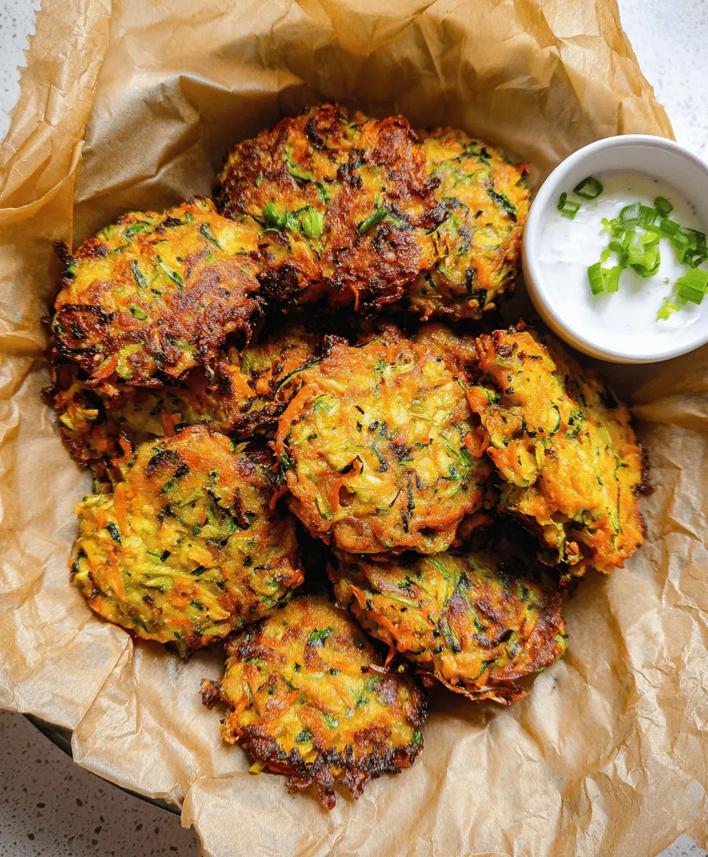 Crispy Zucchini Carrot Fritters Recipe