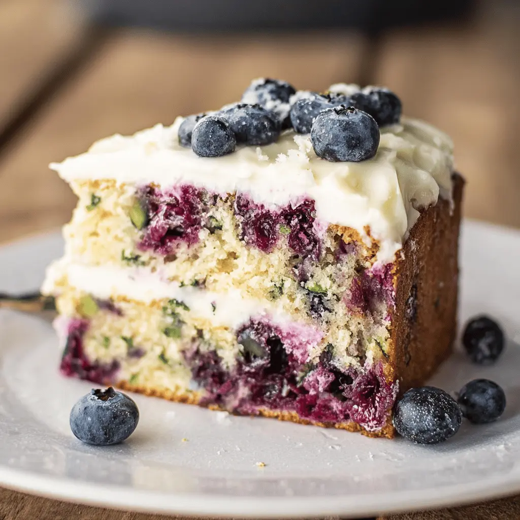 Moist Blueberry Zucchini Cake Recipe
