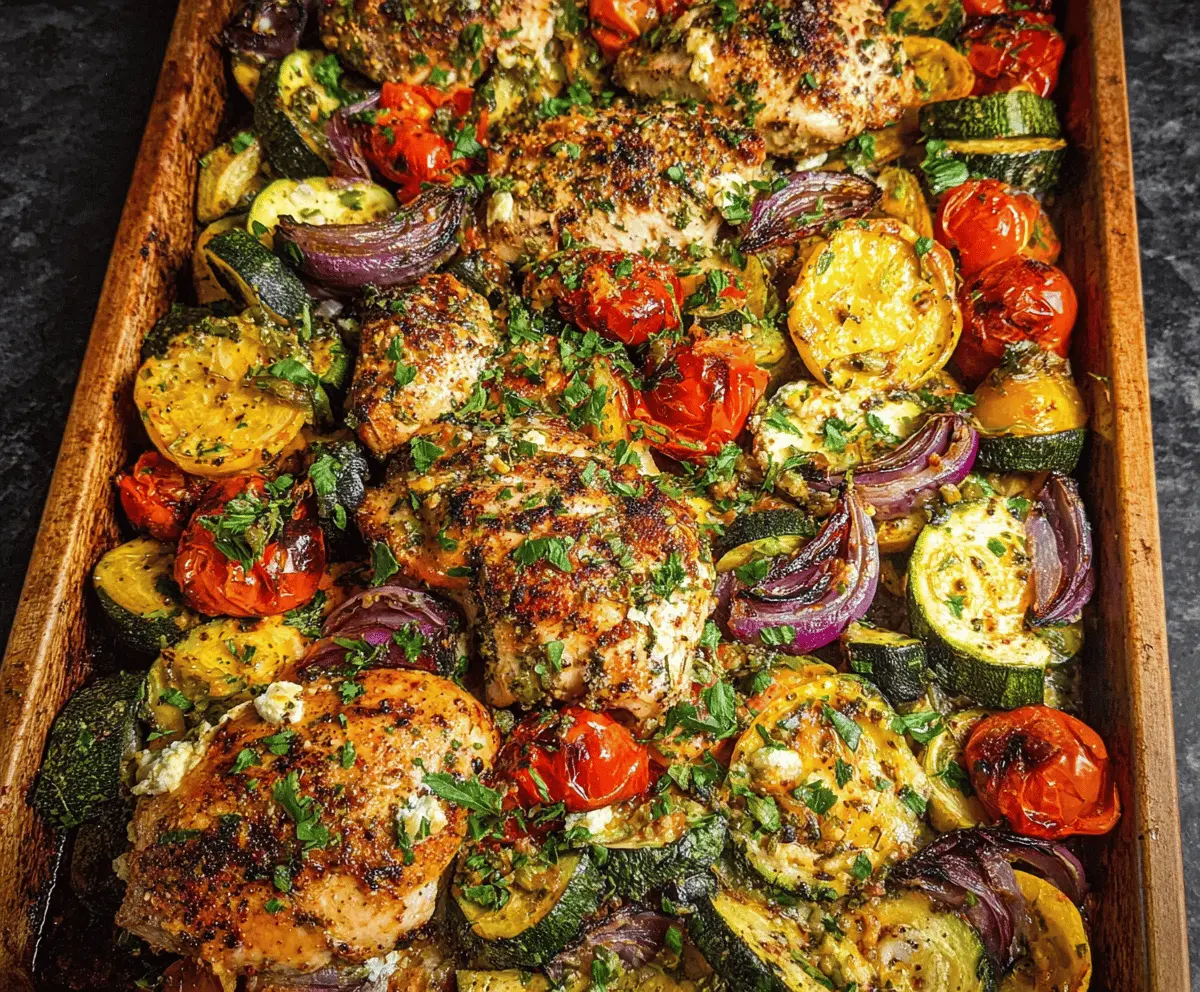 Easy Sheet Pan Mediterranean Chicken with Zucchini