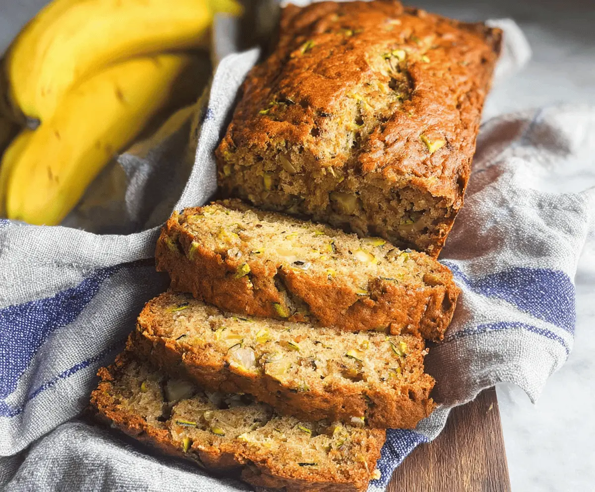 Moist Zucchini Banana Bread Recipe