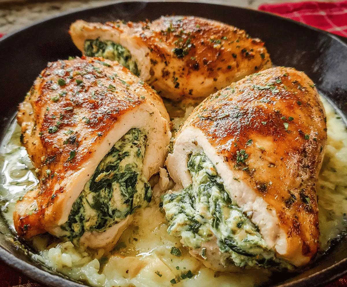 Easy Spinach Stuffed Chicken Breasts Recipe