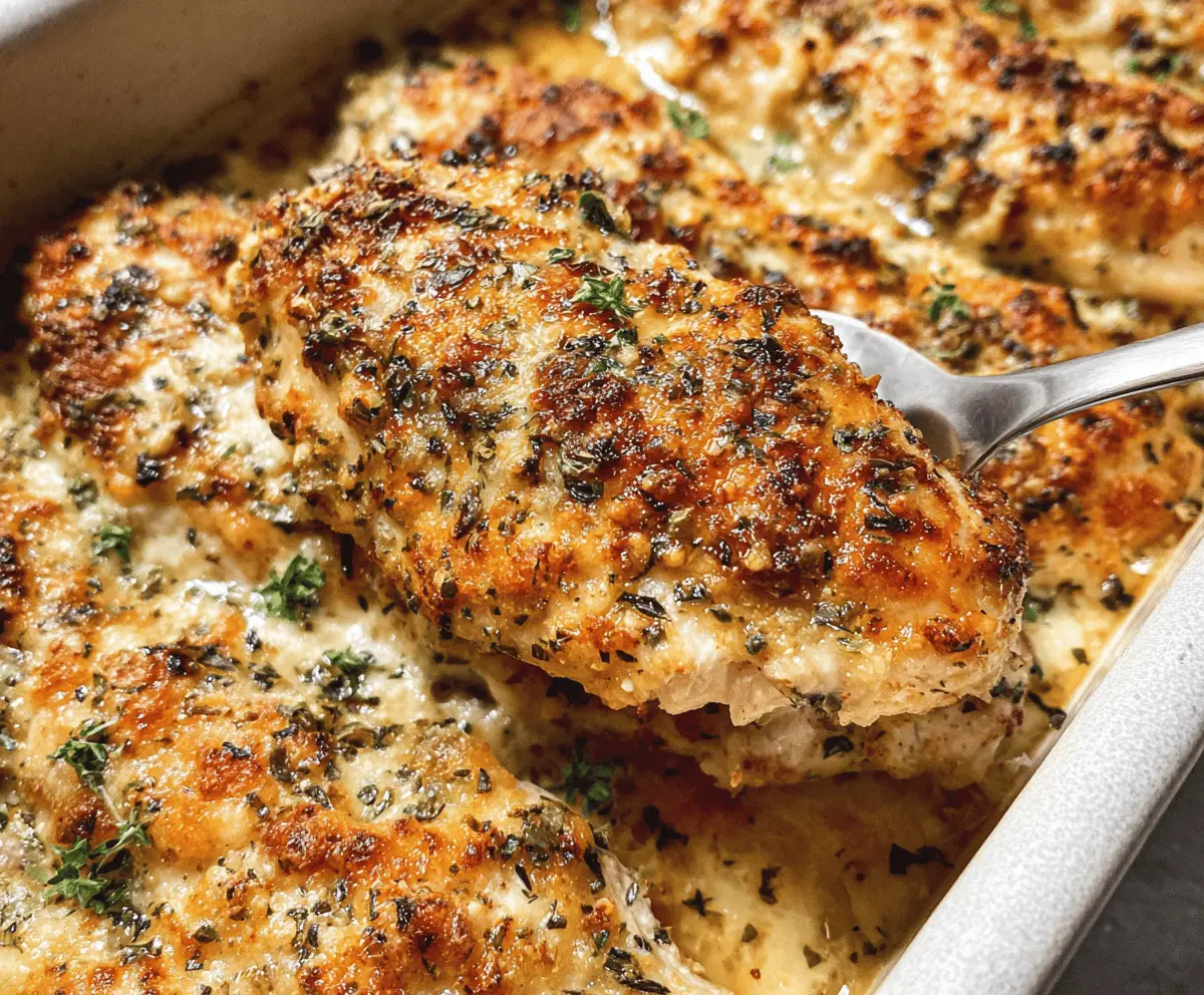 Easy Garlic Parmesan Chicken Bake Recipe