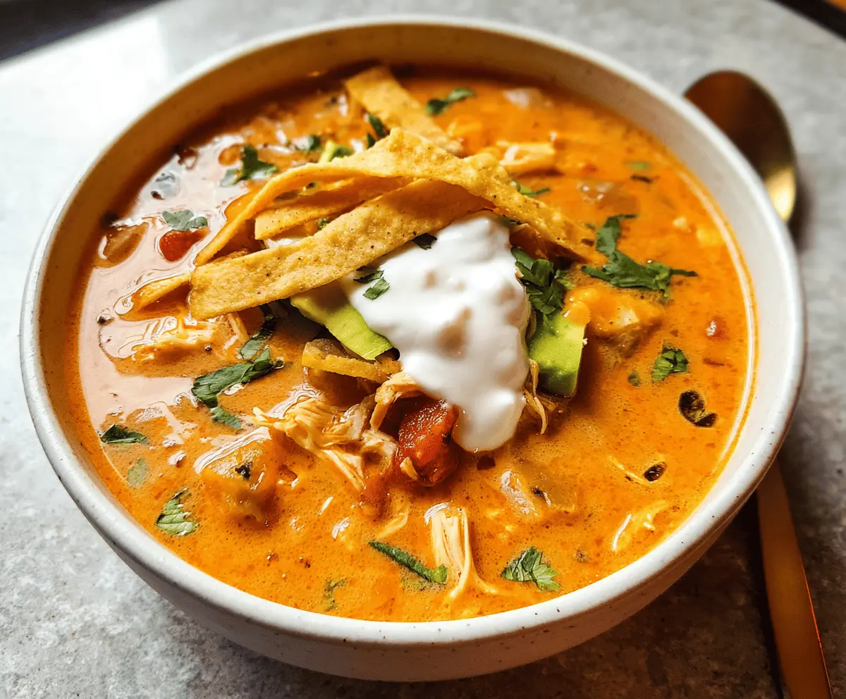 Creamy Chicken Tortilla Soup Recipe