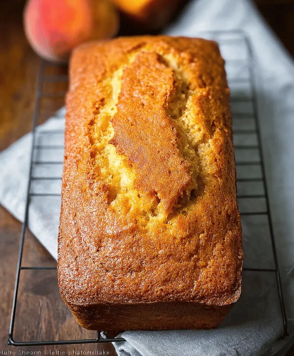 Southern Peach Bread Recipe With Fresh Peaches