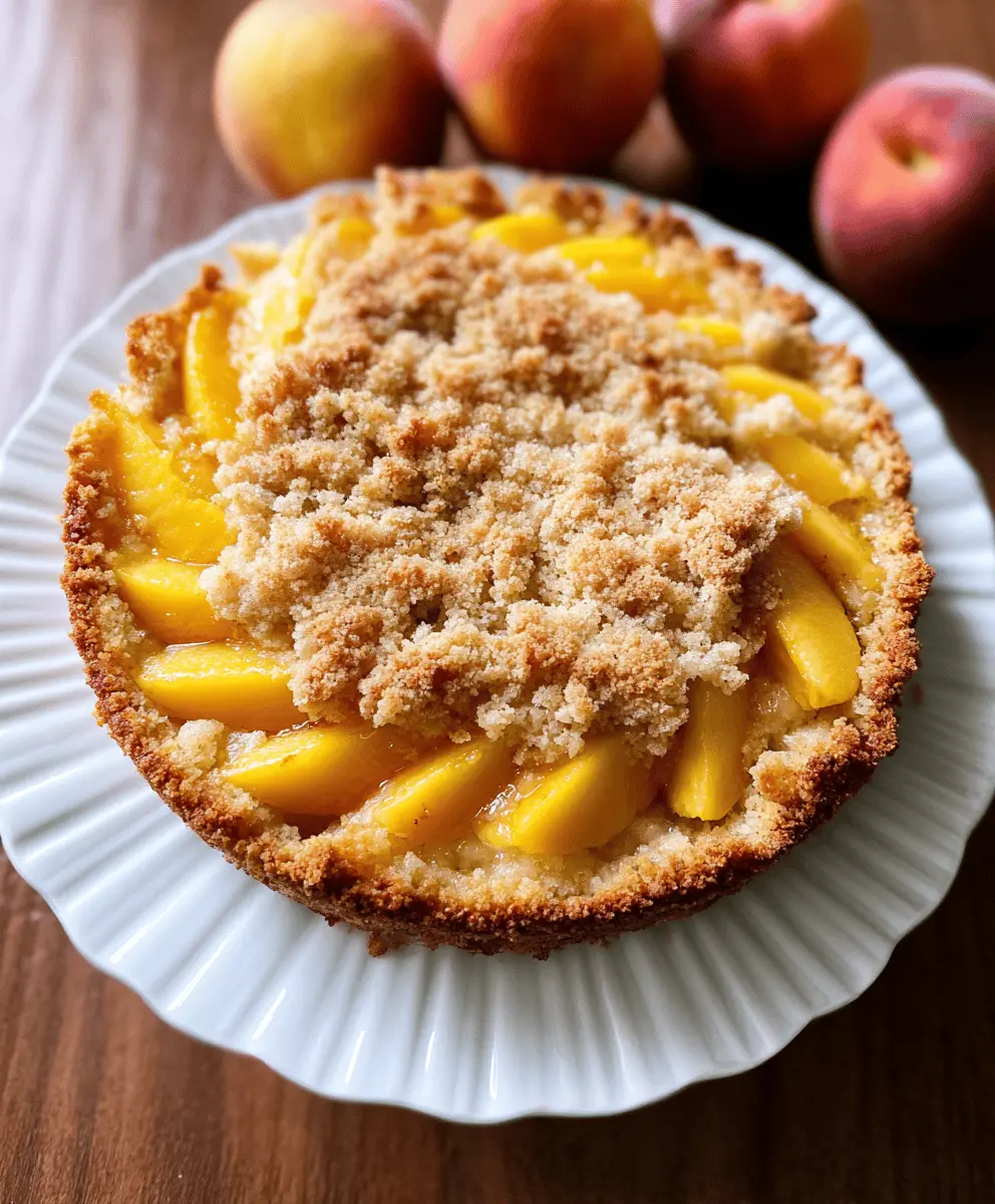Southern Peach Crumb Cake with Sweet, Crunchy Topping