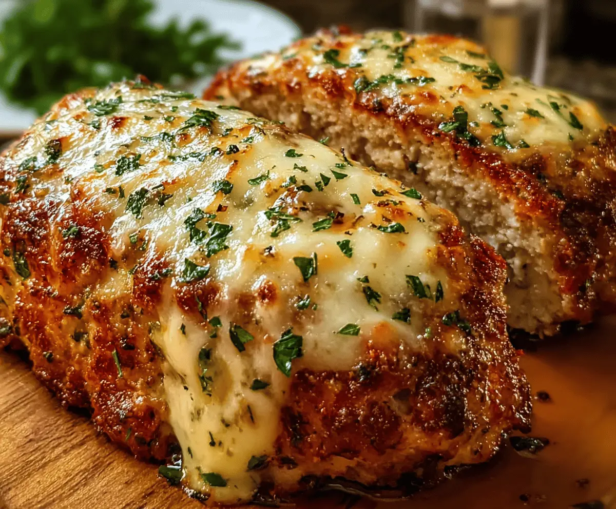 Creamy Garlic Parmesan Chicken Meatloaf Recipe