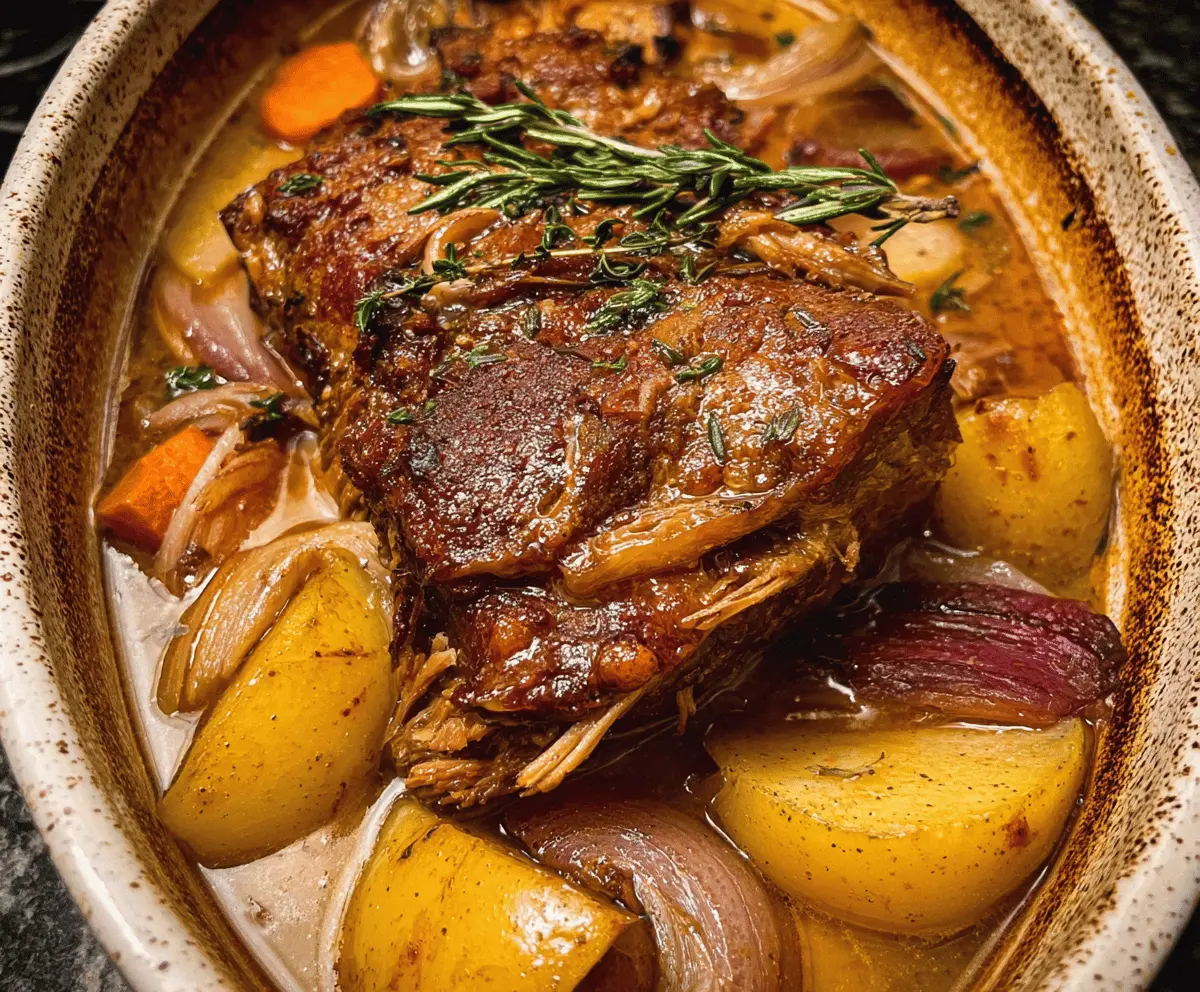 Tender Apple Cider Braised Pork Shoulder Recipe