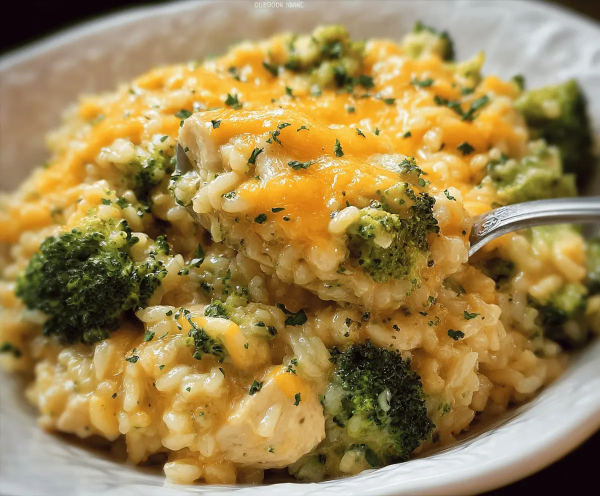 Easy Crockpot Cheesy Chicken Broccoli Rice Recipe