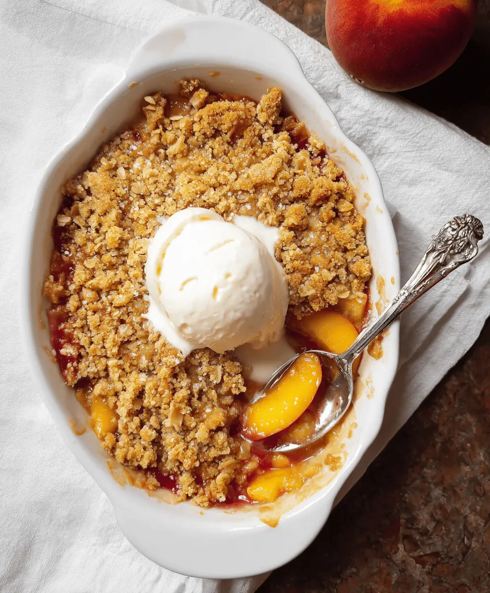 Easy Peach Crisp Recipe with Crunchy Topping