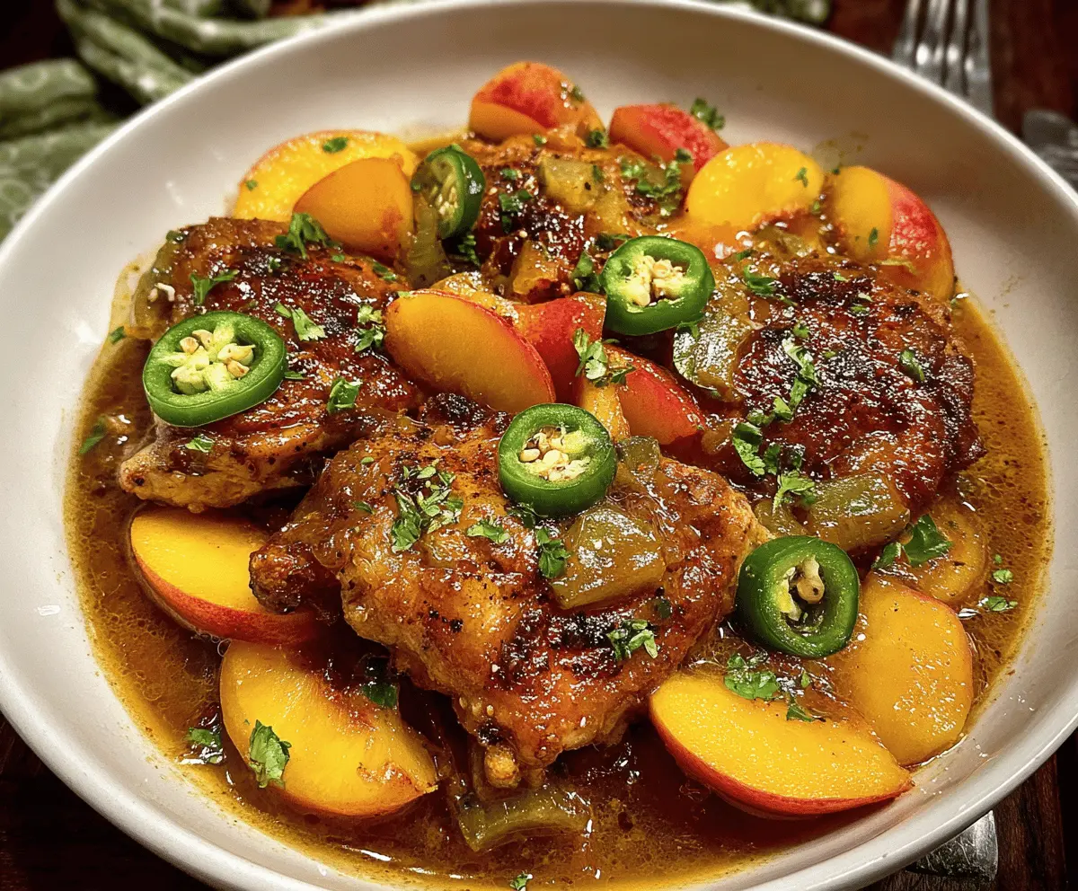 Jalapeno Peach Chicken Recipe with Sweet Heat