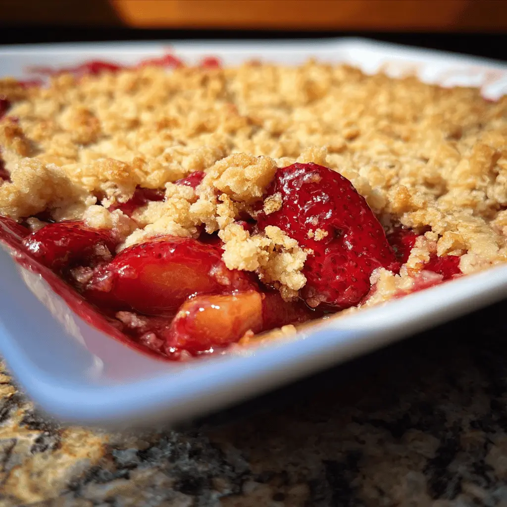 Easy Strawberry Peach Crisp Recipe