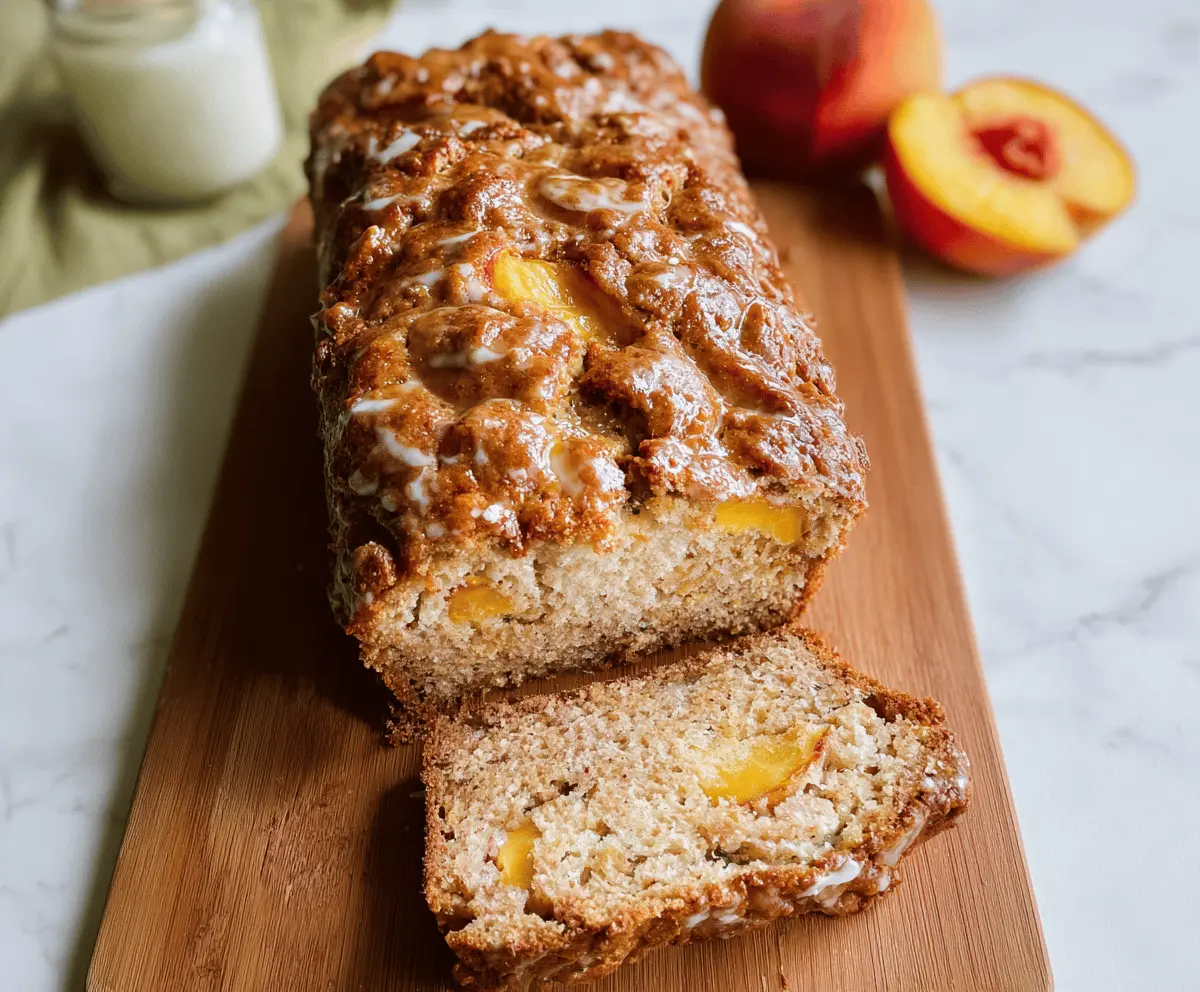 Easy Cinnamon Peach Bread Recipe for Fall