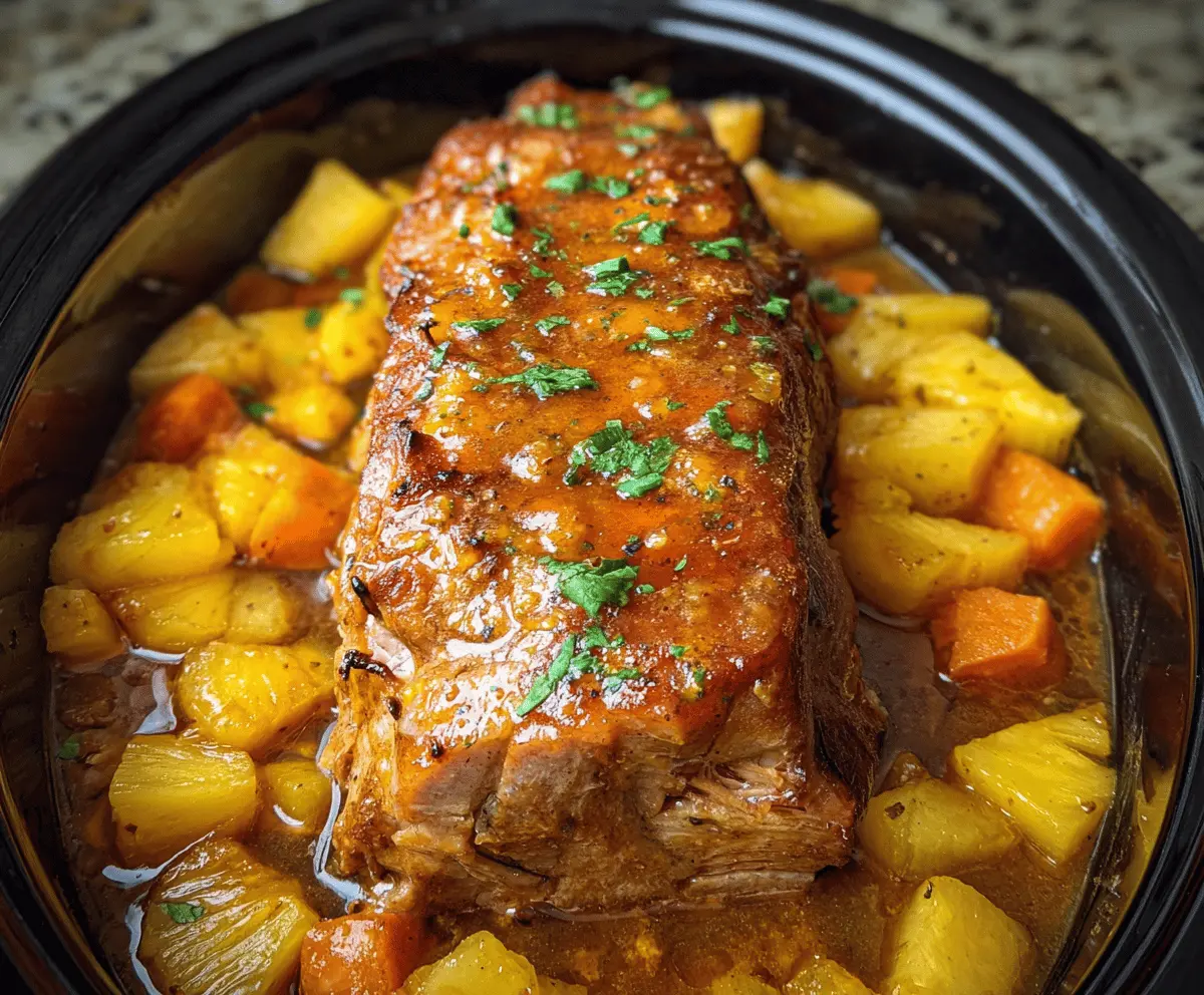 Slow Cooker Pineapple Pork Loin Recipe