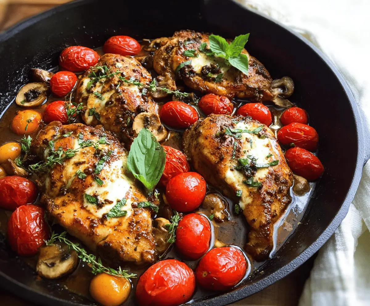 Easy One Pan Balsamic Chicken Dinner