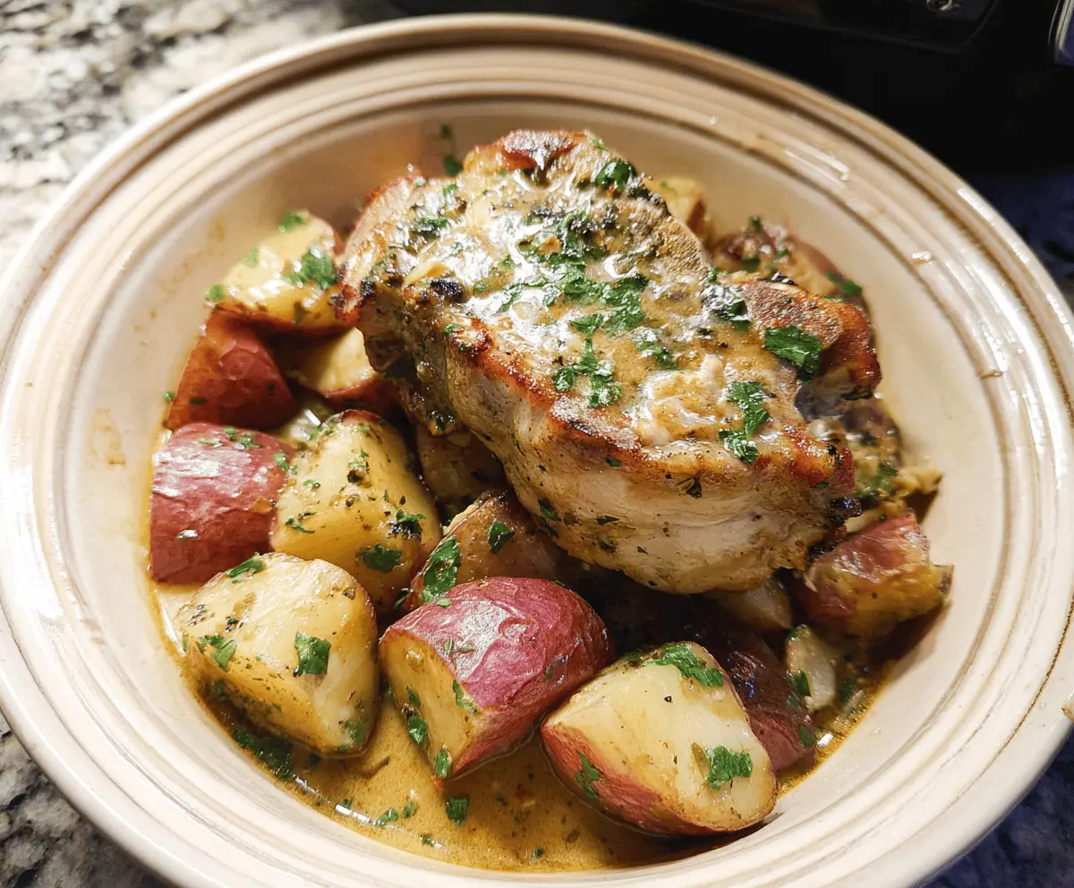 Easy Crock Pot Pork Chops and Potatoes Recipe