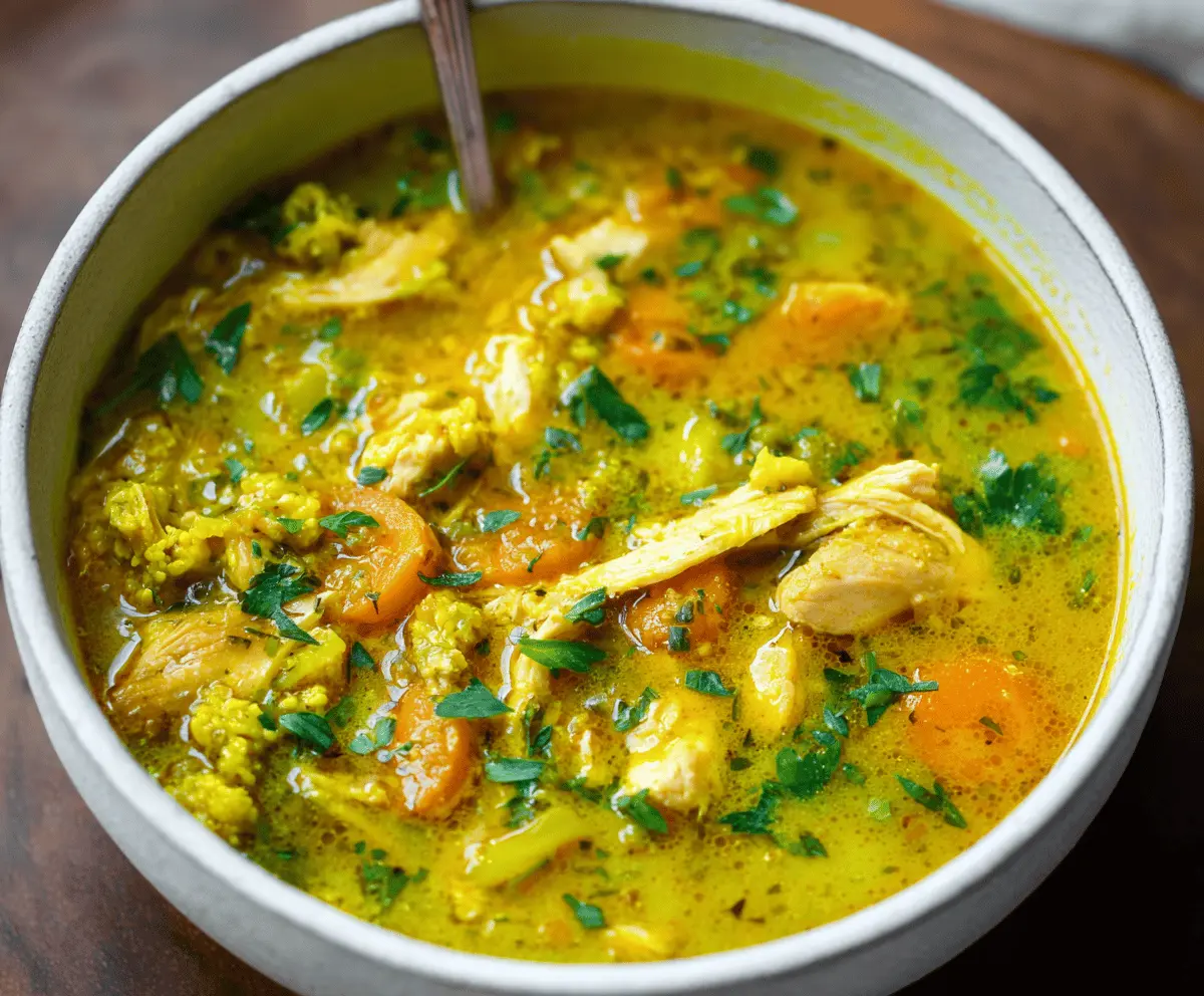 Anti Inflammatory Turmeric Chicken Soup