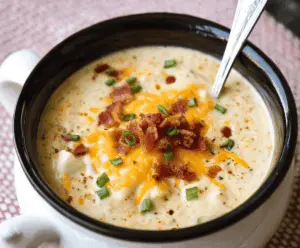 Creamy Crock Pot Crack Potato Soup in a bowl with toppings, perfect for cozy comfort meals