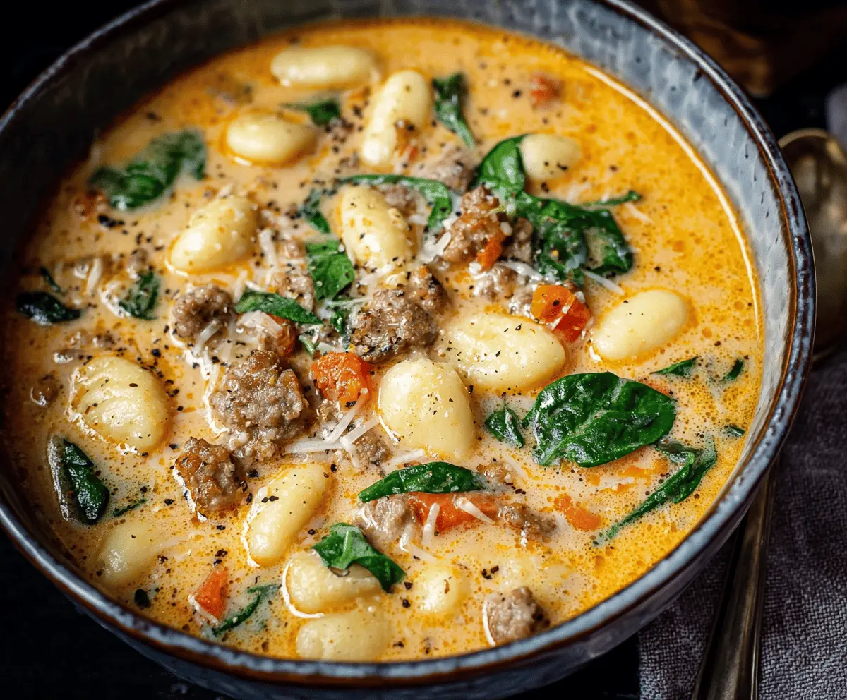 Italian Sausage Gnocchi Soup