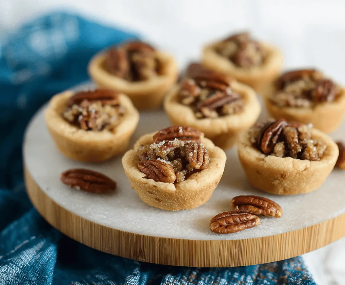 Delicious Pecan Pie Cookie Bites with caramelized pecans and golden cookie base, perfect for dessert or snack cravings.