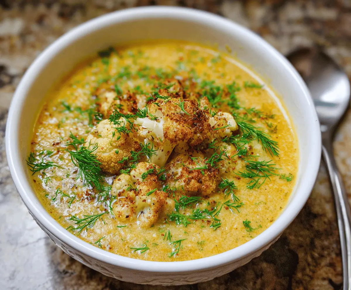 Roasted Cauliflower Soup