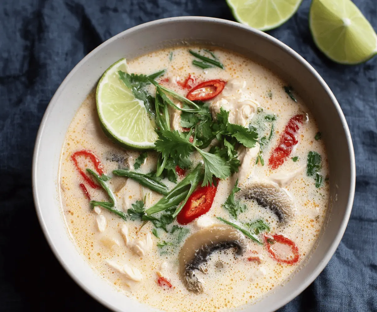 Thai Coconut Chicken Soup (Tom Kha Gai)