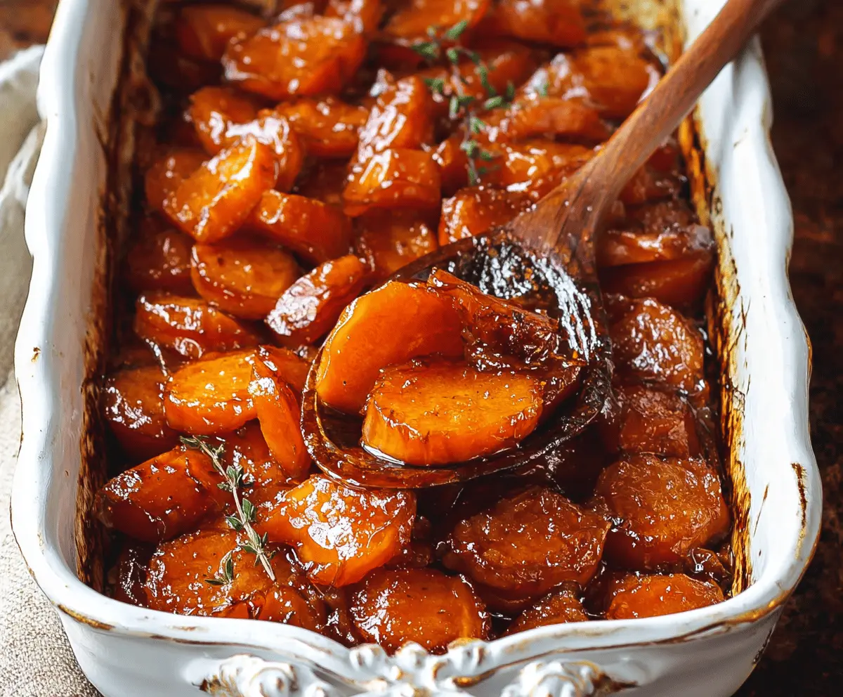 Sweet and flavorful brown sugar candied yams topped with toasted marshmallows, perfect for holiday dinners
