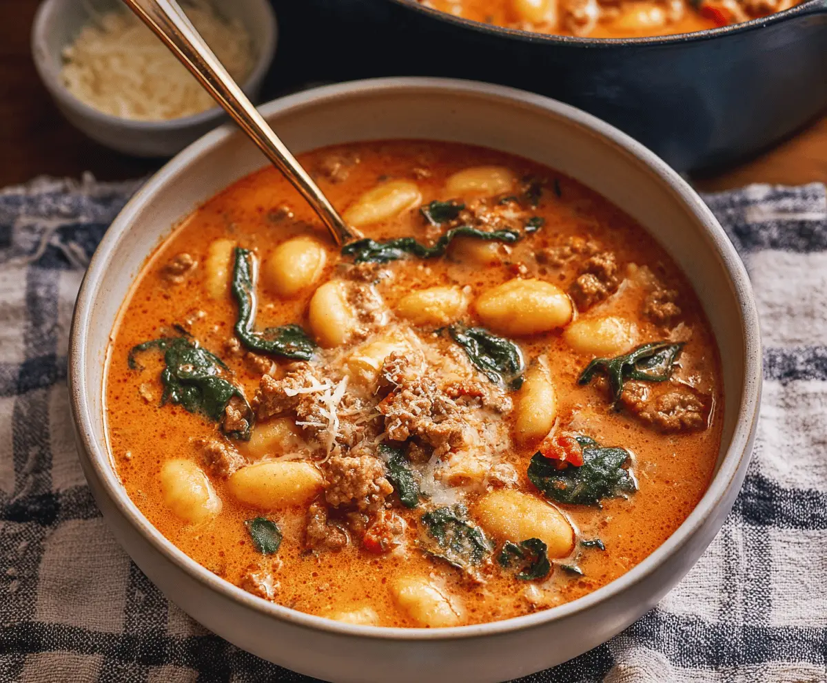 Hearty Sausage Gnocchi Soup