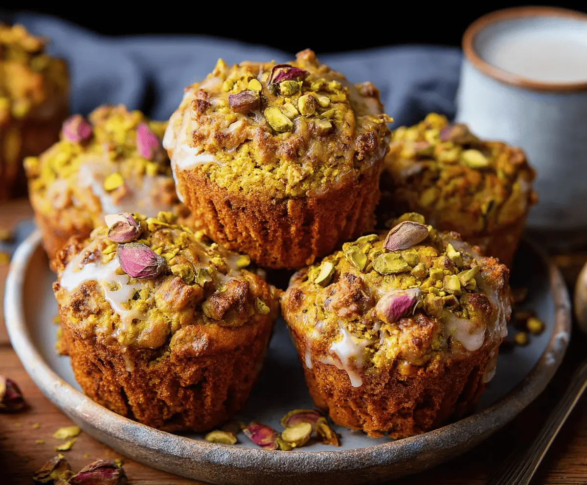 Pumpkin Pistachio Muffins