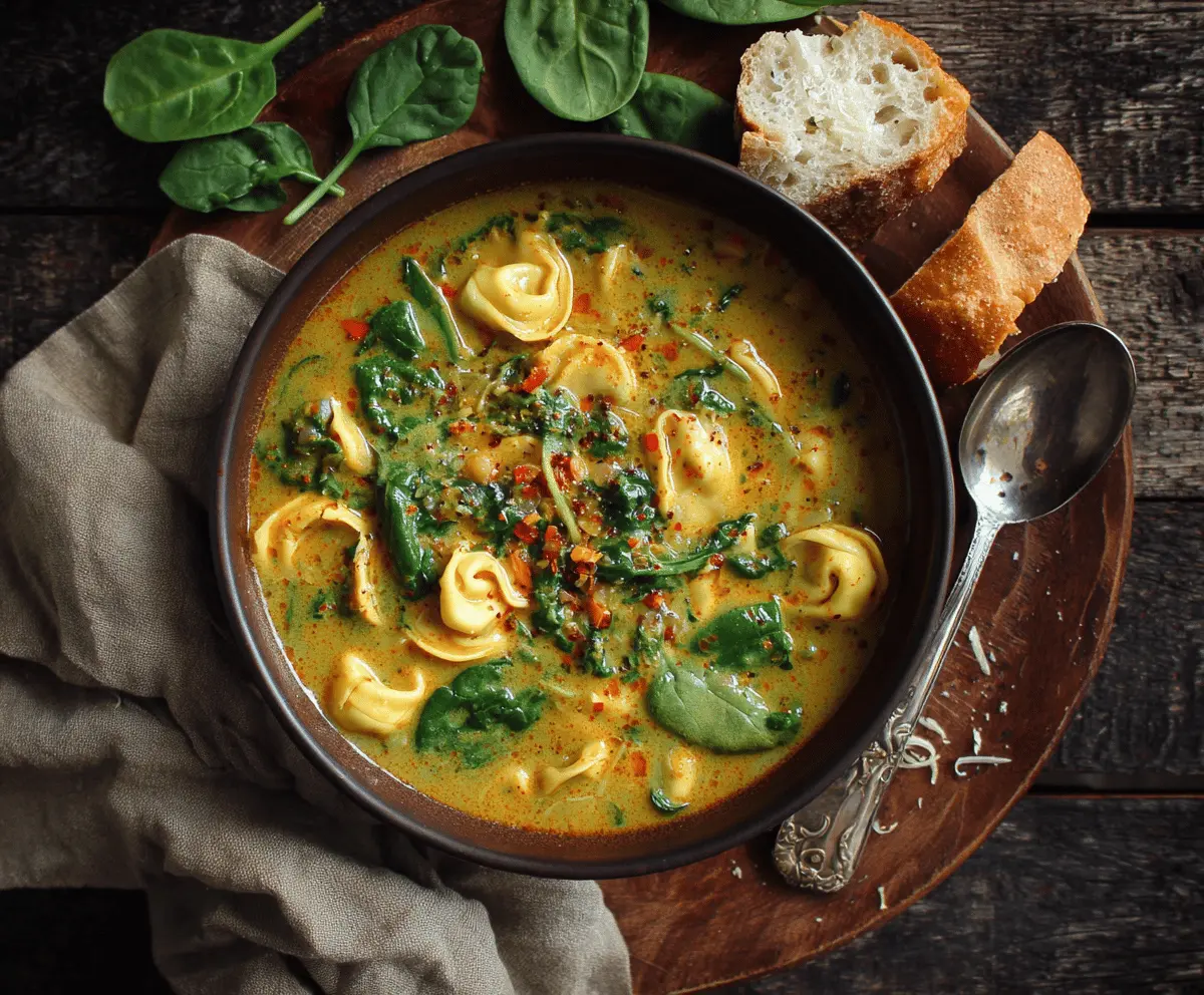 Spinach Tortellini Soup