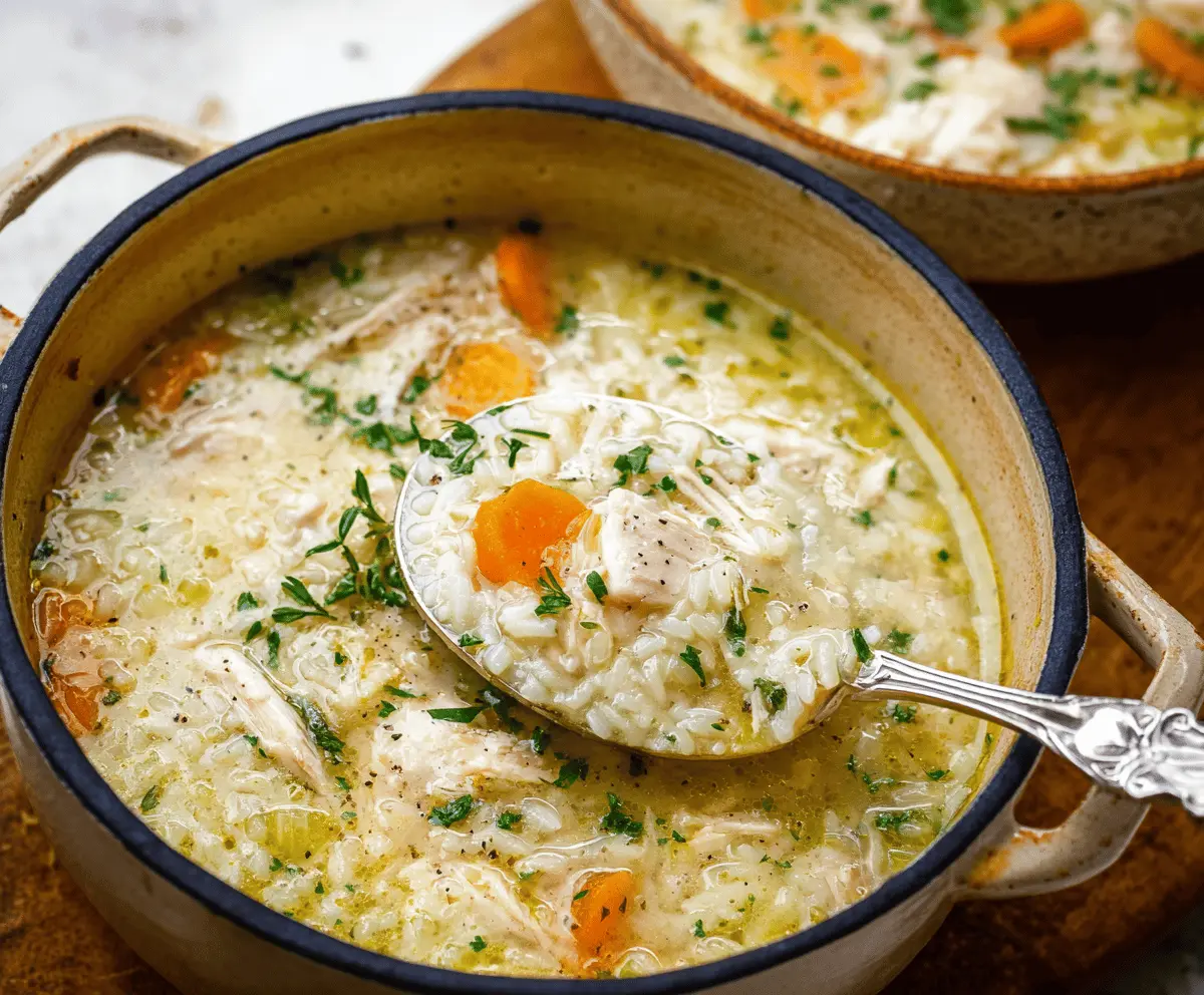 White Chicken Rice Soup