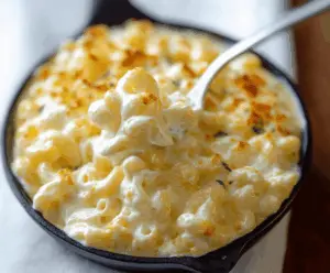 Creamy Joanna Gaines Mac And Cheese with Melted Cheese and Cream Cheese in a bowl