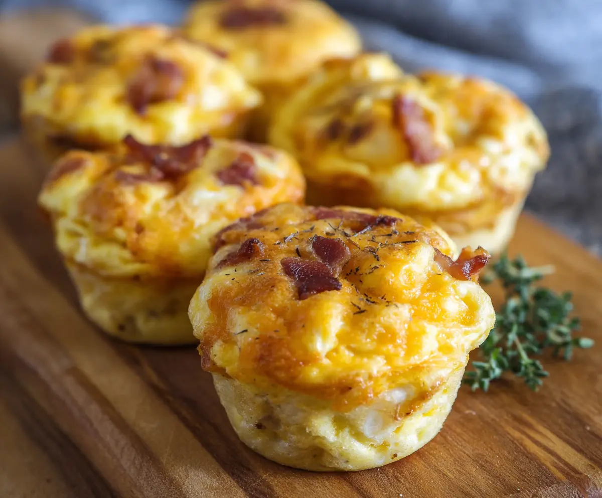 Delicious Bacon, Egg, and Cheese Muffins, perfect for breakfast or brunch.
