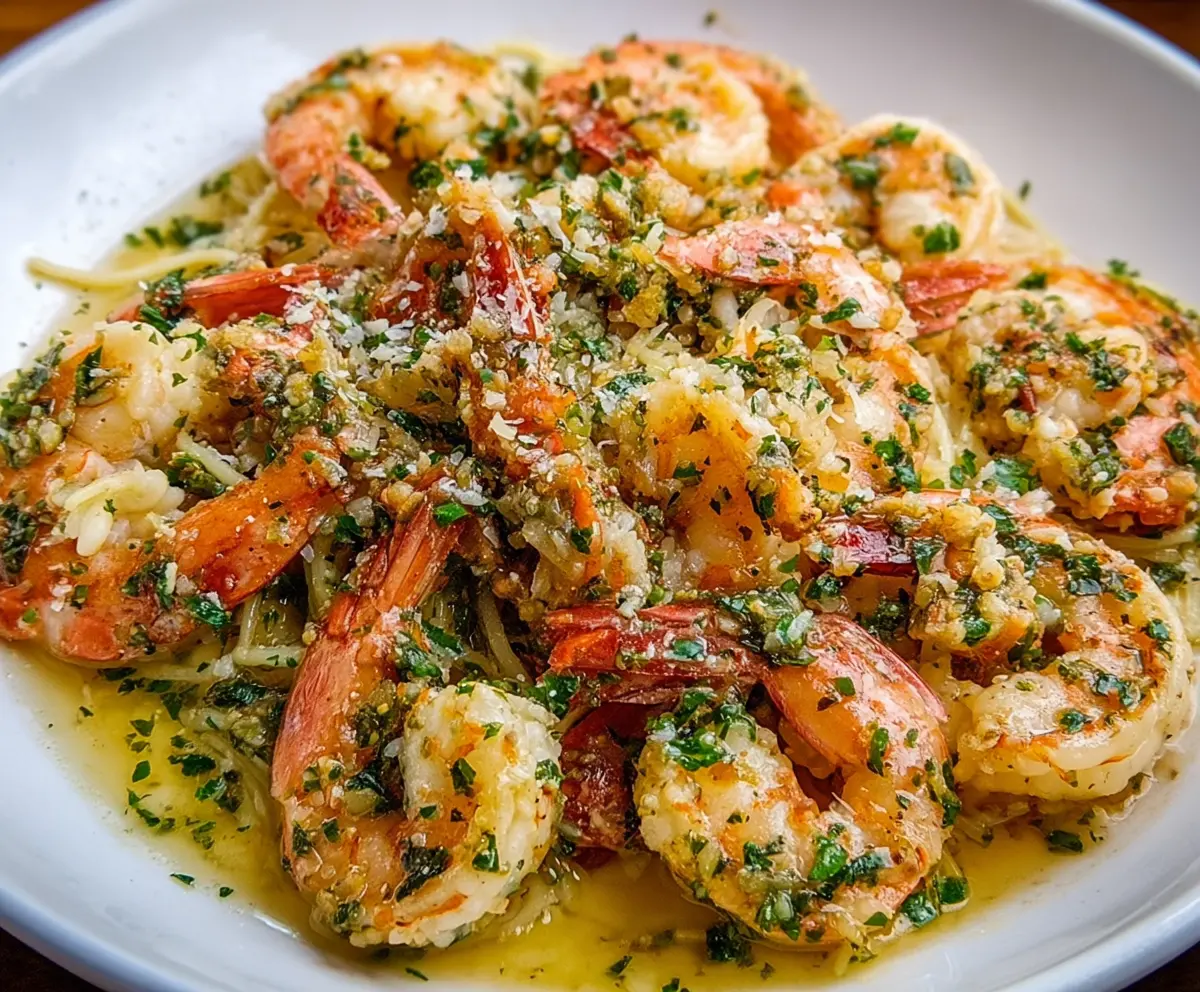 Delicious Lobster Shrimp Scampi served with juicy shrimp and tender lobster in a flavorful garlic butter sauce.