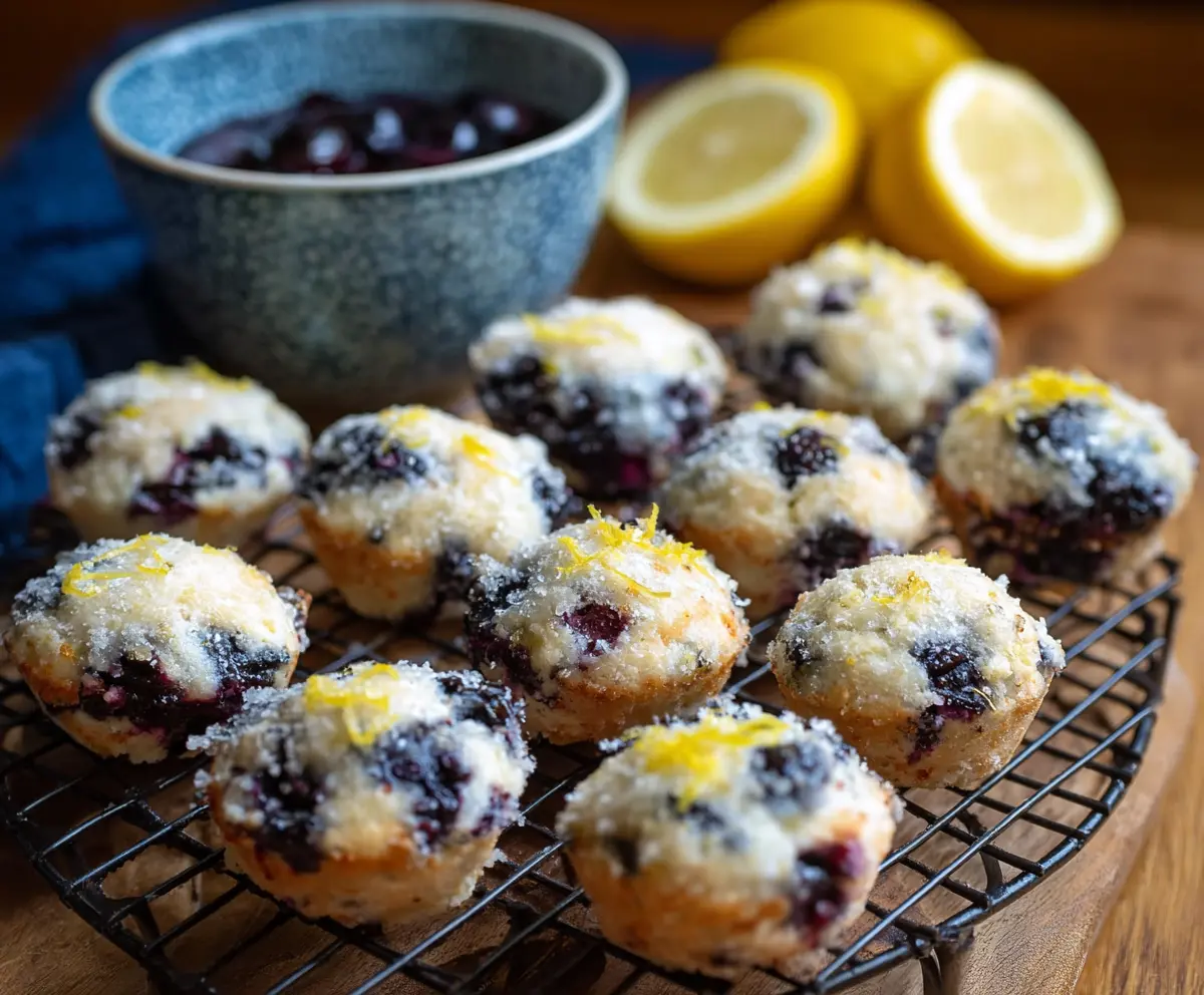 Delicious blueberry and lemon zest cottage cheese bites on a plate, showcasing a healthy snack option.