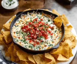 Delicious 54th Street Gringo Dip served with tortilla chips, perfect for sharing and tasting.