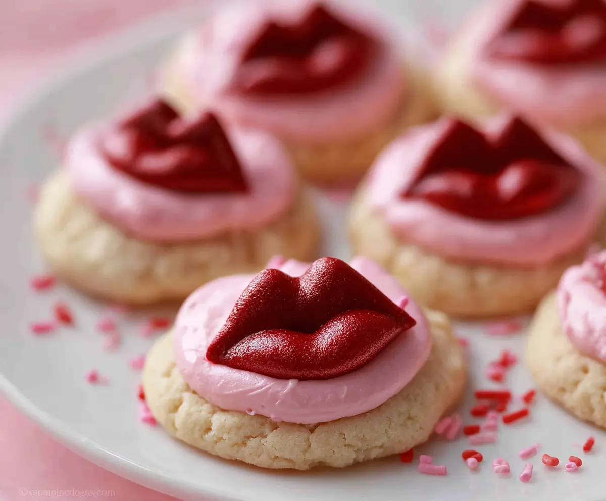 Delicious Cherry Kiss Cookies with a shiny cherry topping and sweet cookie base.