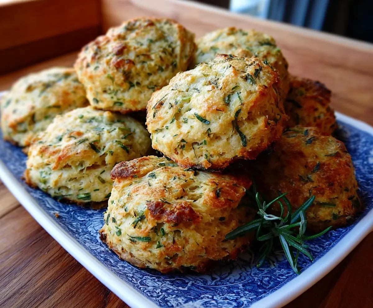 Delicious cottage cheese and herb biscuits fresh out of the oven, perfect for breakfast or snacks.