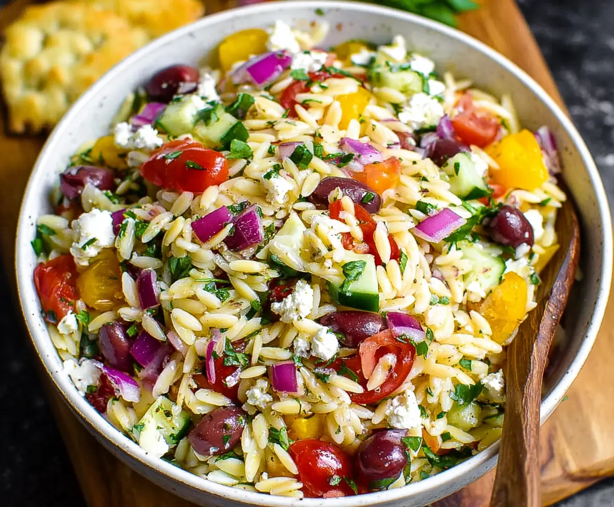 Greek Orzo Salad Recipe | Fresh & Delicious