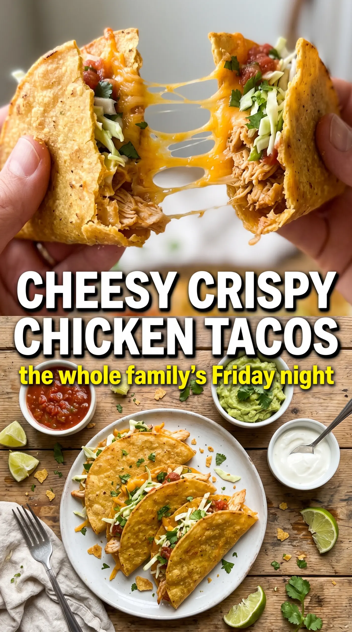 Cheesy Crispy Chicken Tacos crispy cheesy taco