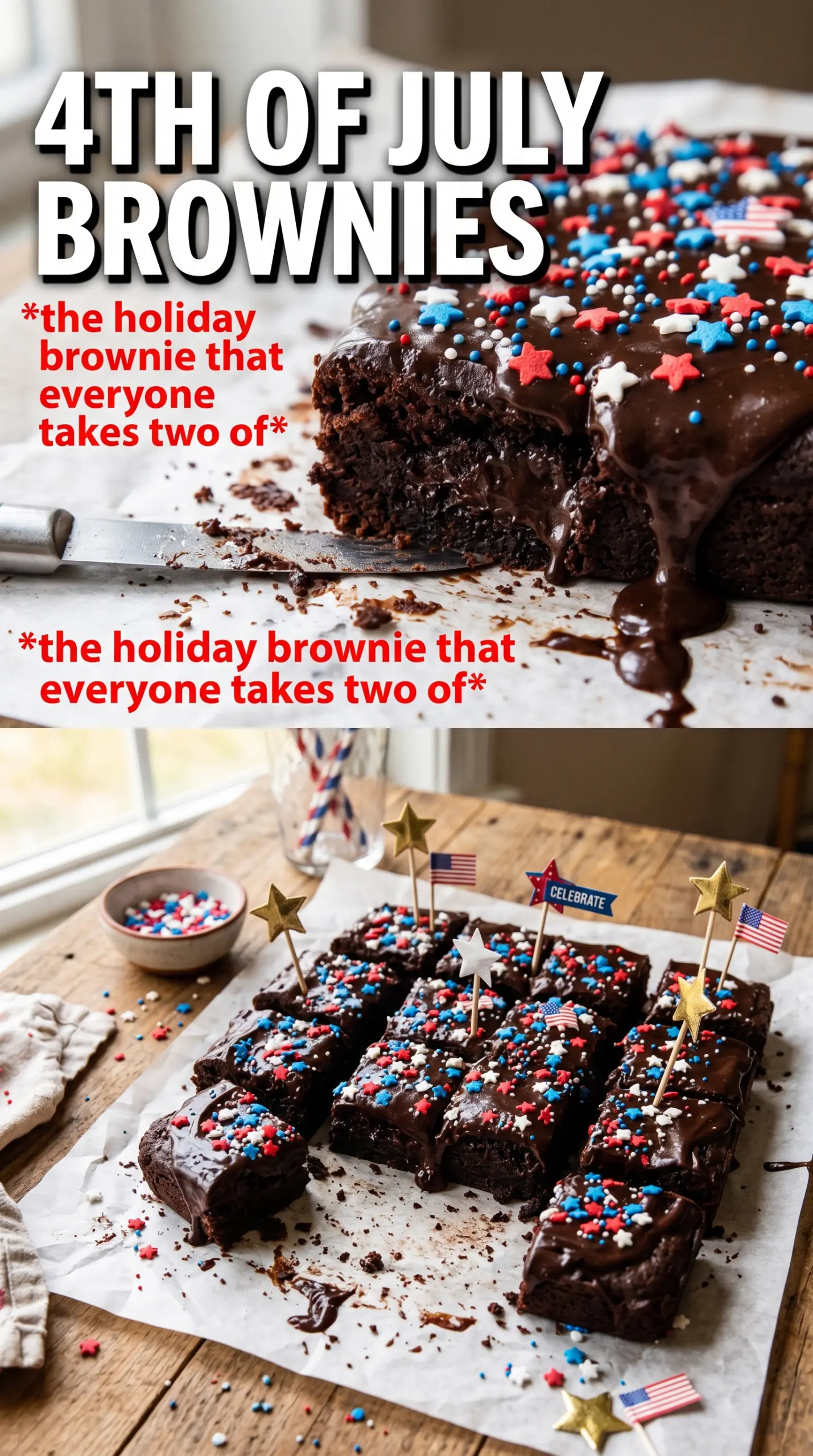 4th of July brownies patriotic fudgy decorated