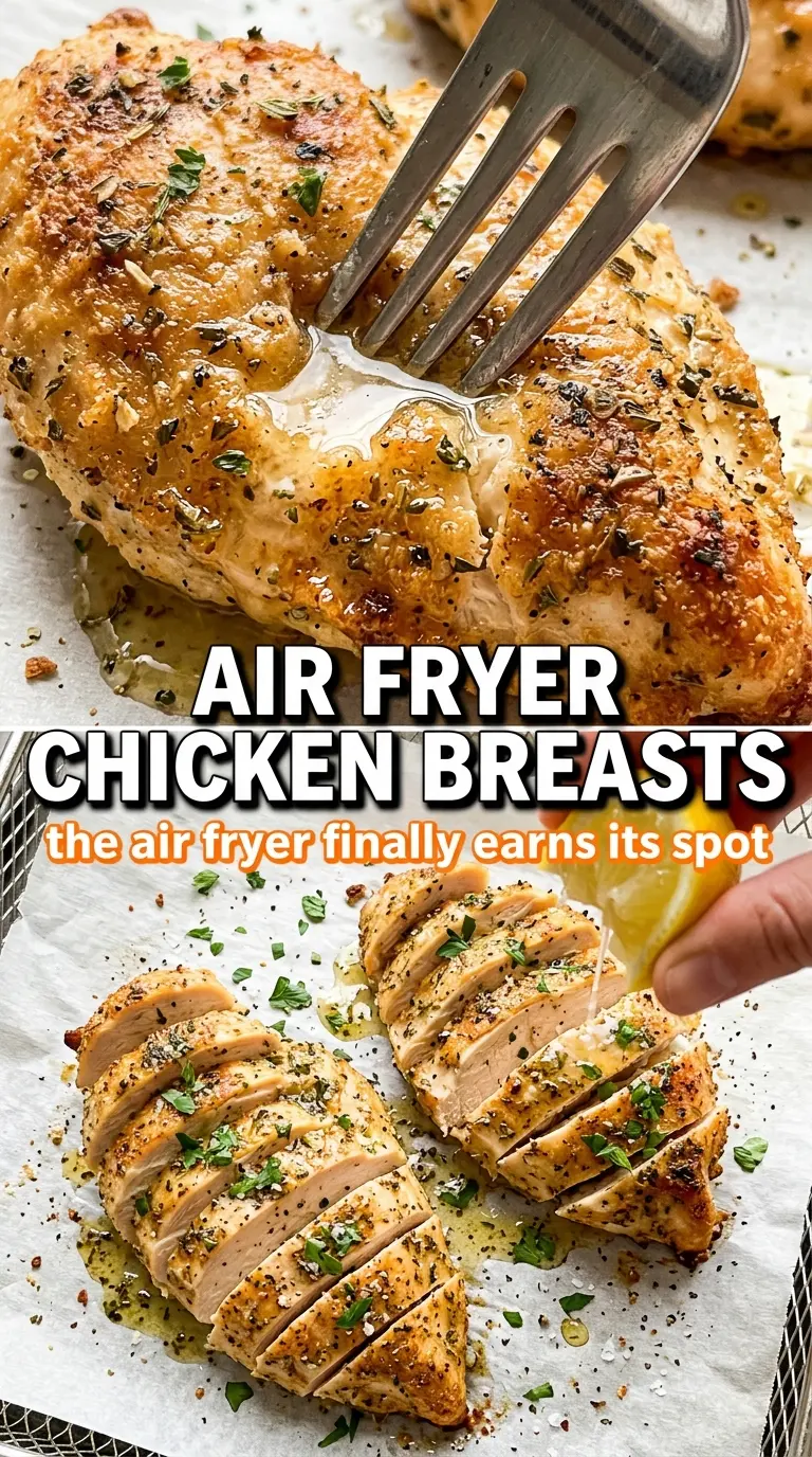 Air Fryer Chicken Breasts golden juicy seasoned