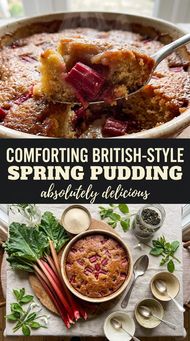 Baked Sticky Rhubarb Pudding tart rhubarb toffee sauce