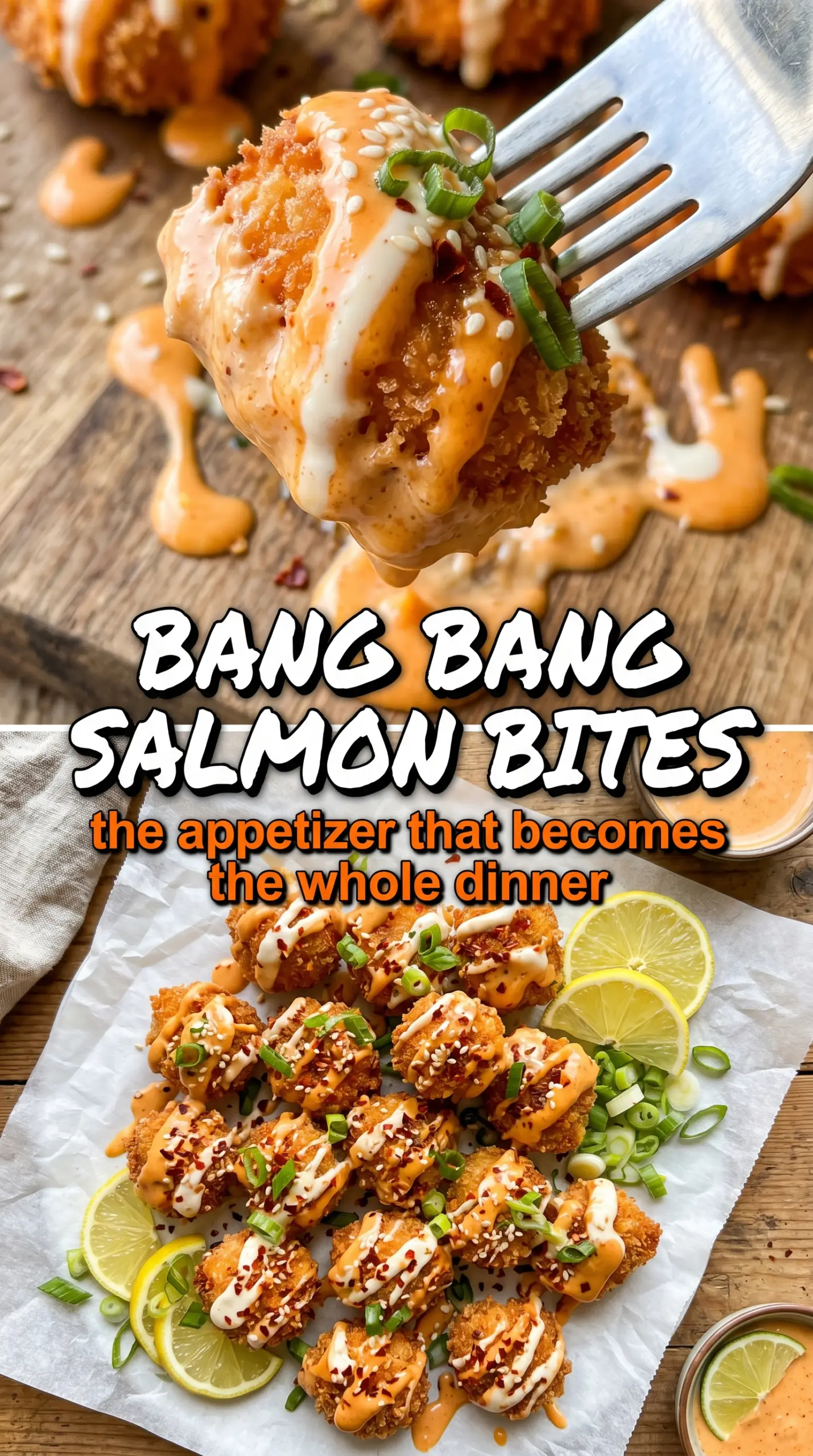 Bang Bang Salmon Bites crispy spicy sweet