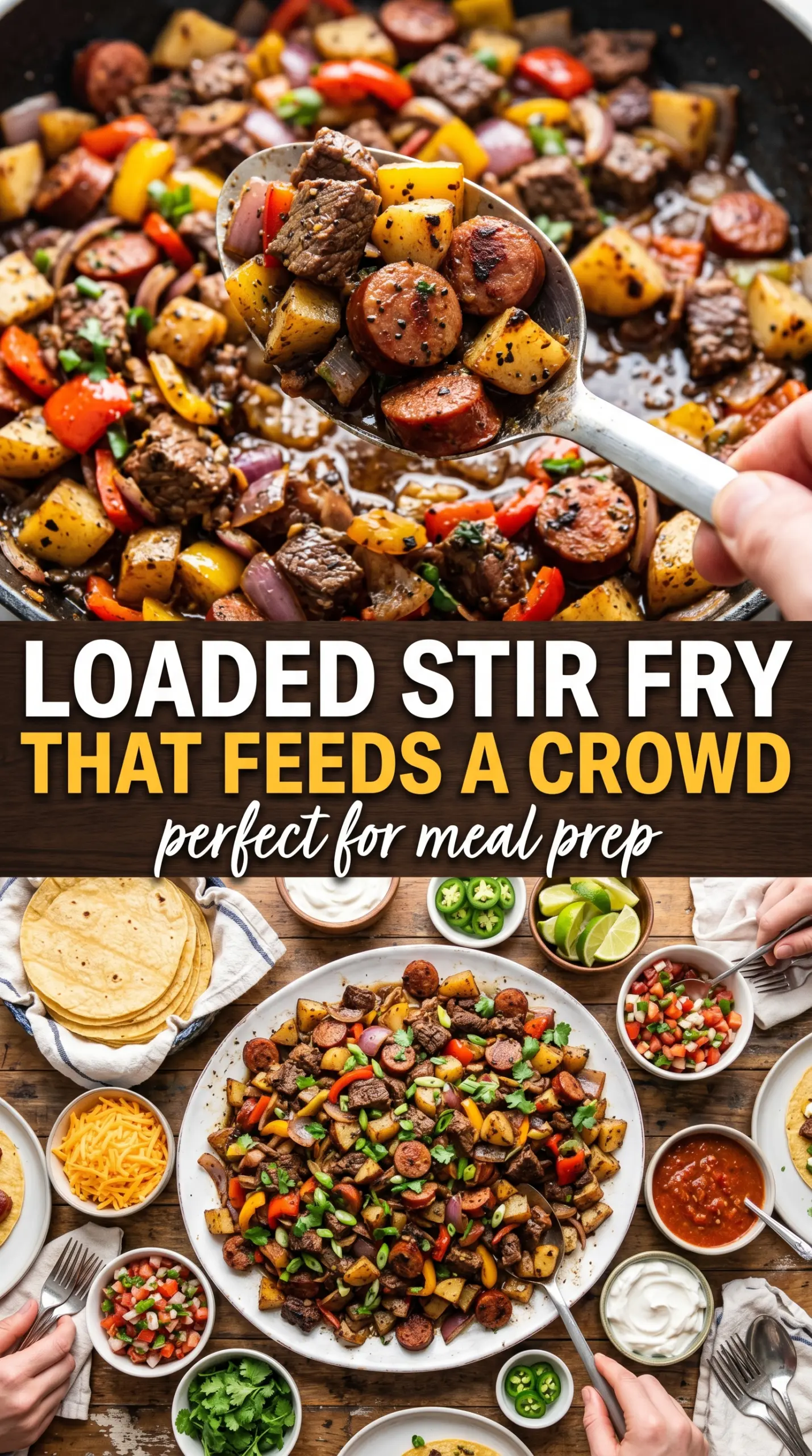 Blackstone Cowboy Stir Fry steak peppers corn